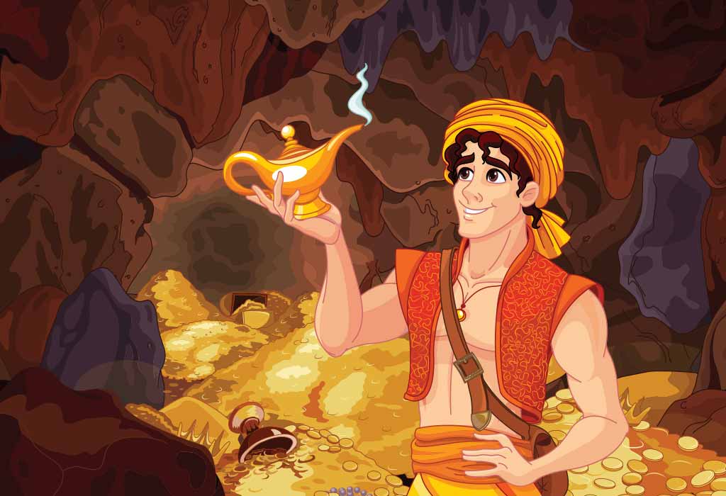 The Famous Story of Aladdin and the Magic Lamp for Kids