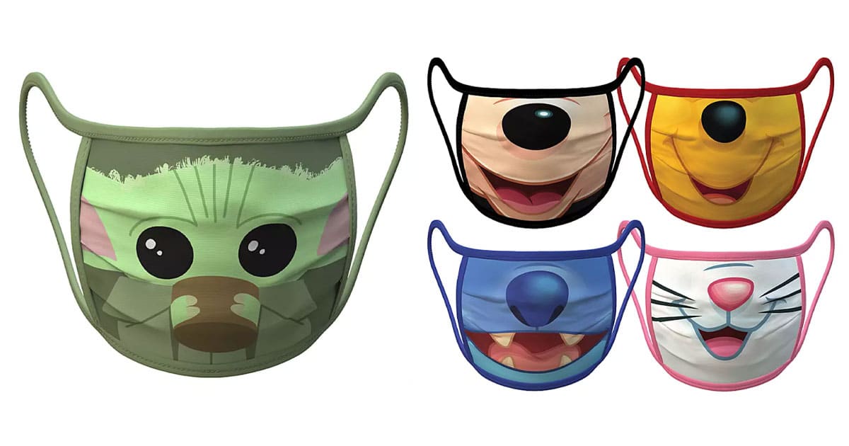 Maski postaci Disneya są tutaj i tak, jest mały Yoda