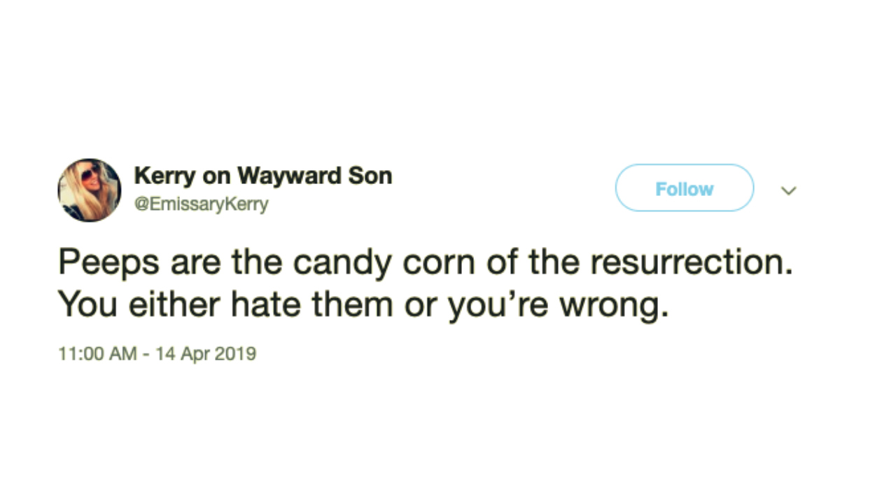 Te tweety ukazują miłość i nienawiść rodziców do wielkanocnych cukierków
